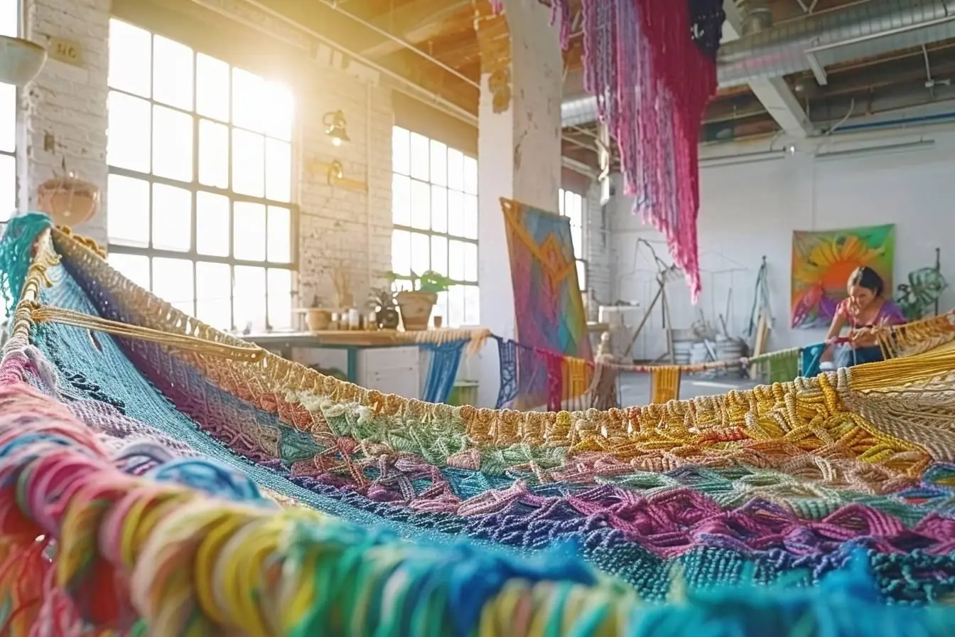 Comment créer des tableaux tissés en macramé et tapisserie d’art moderne