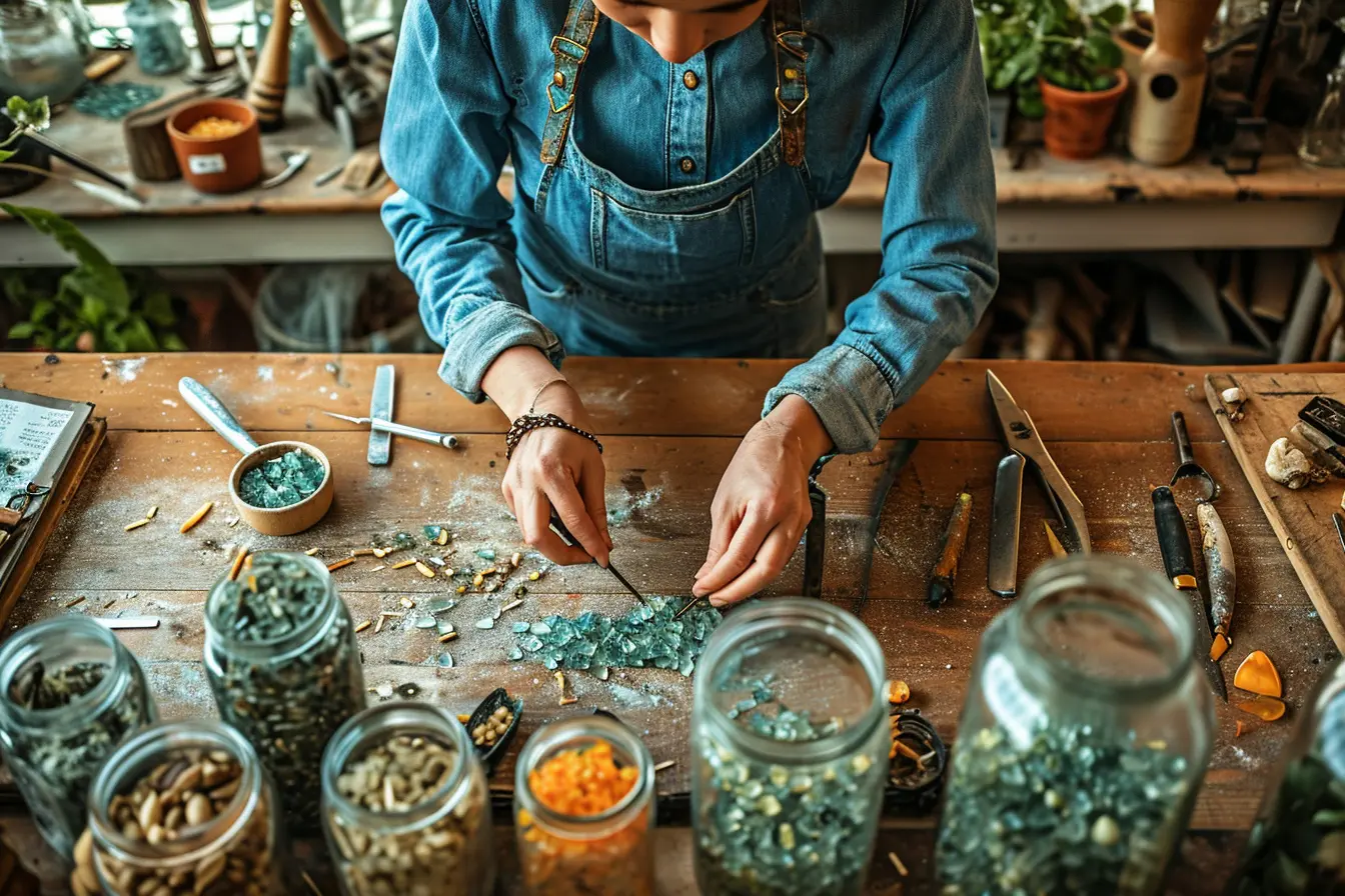Comment fabriquer des bijoux en verre recyclé : techniques et conseils pour débutants