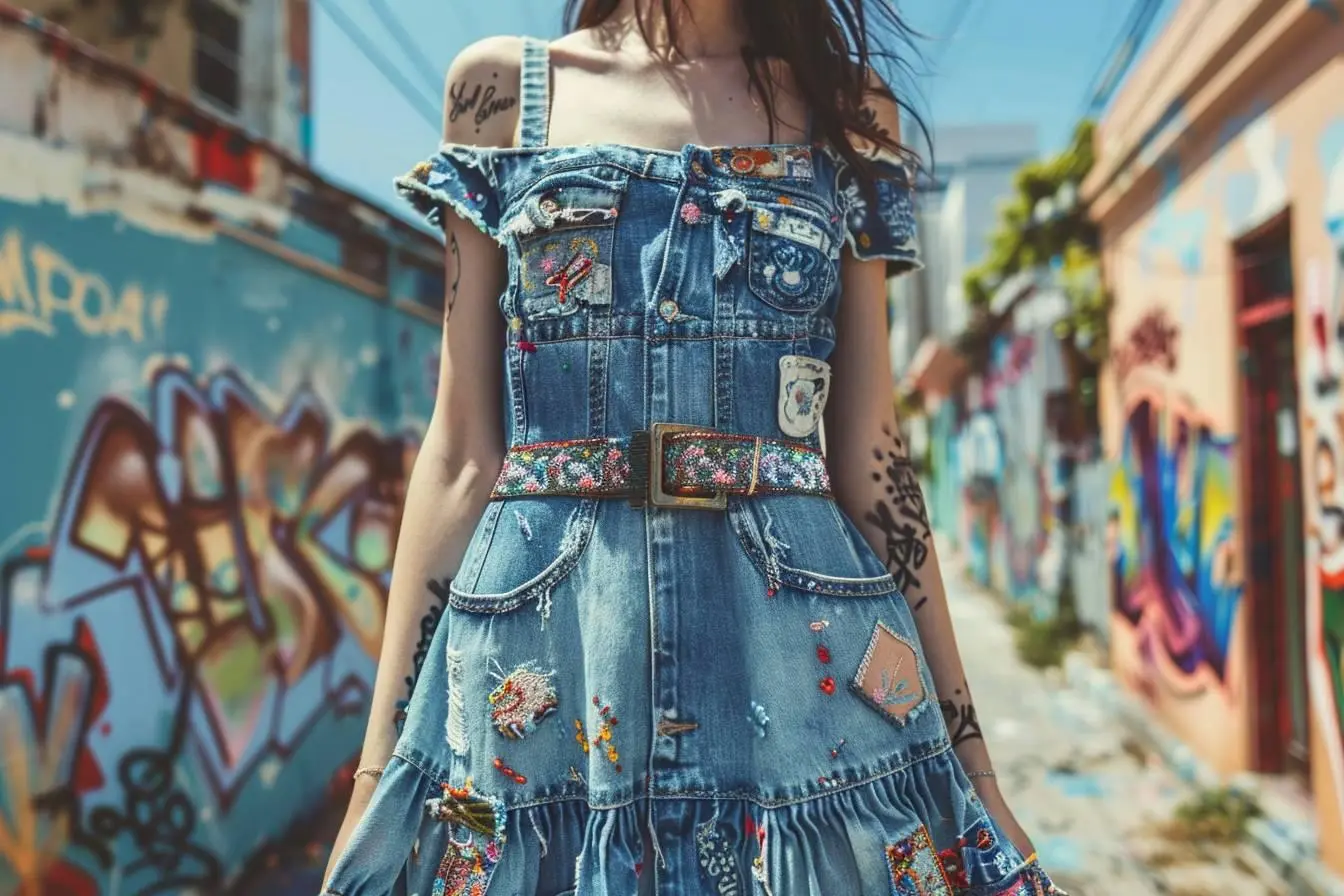Comment moderniser une vieille robe en jeans?