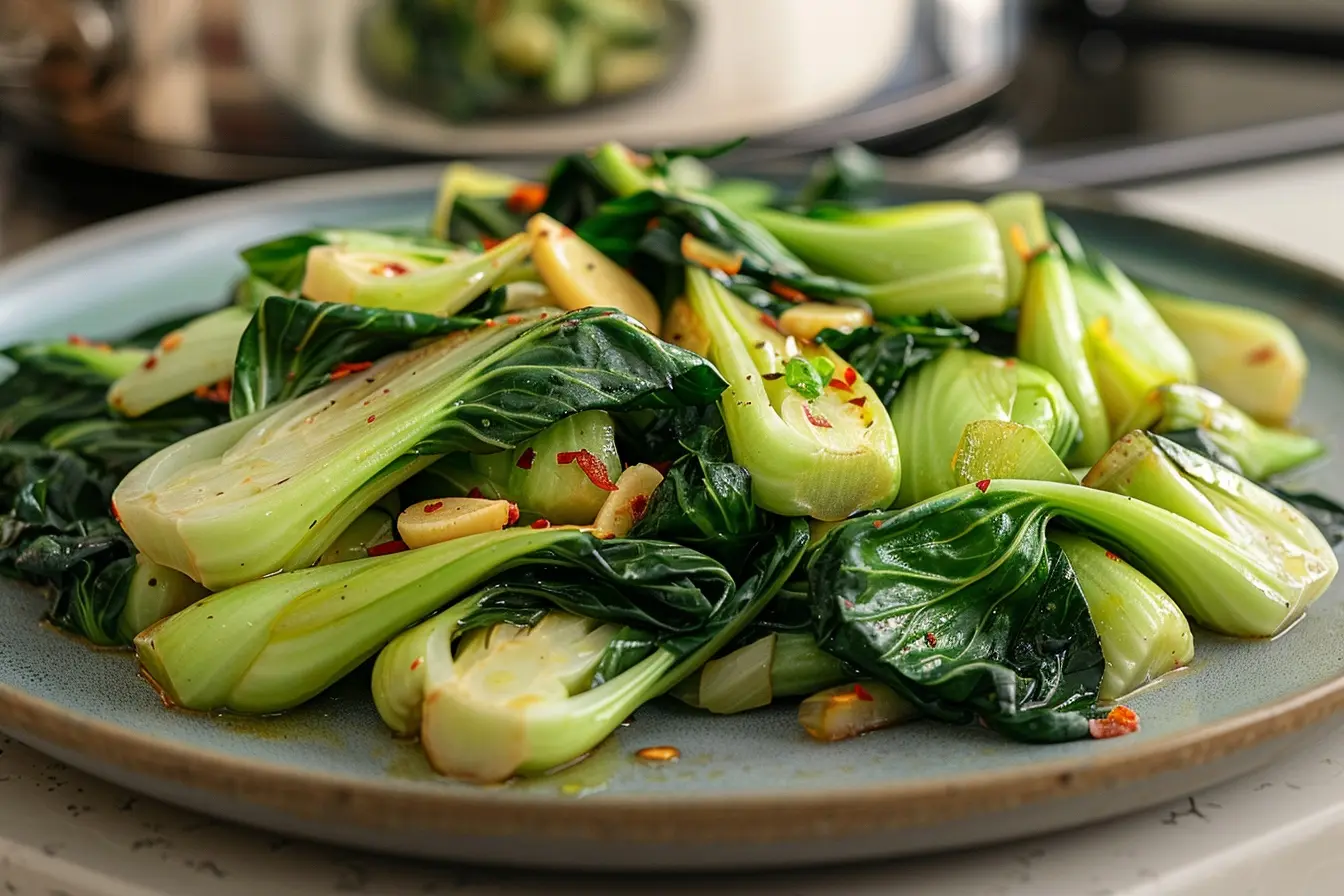 Comment préparer un savoureux pak choi croquant à l’ail ?