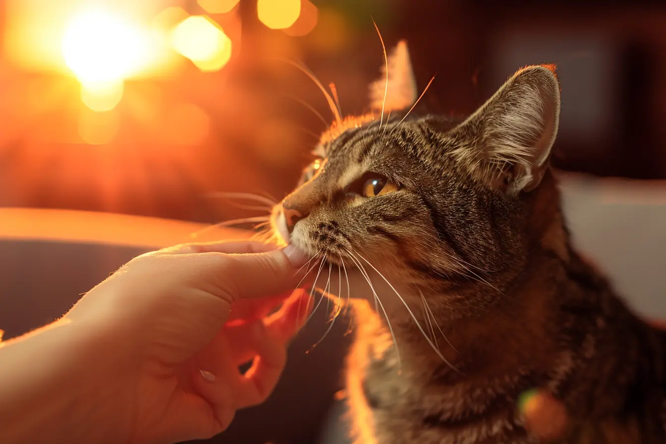 Comprendre le comportement félin: pourquoi mon chat me lèche la main ?