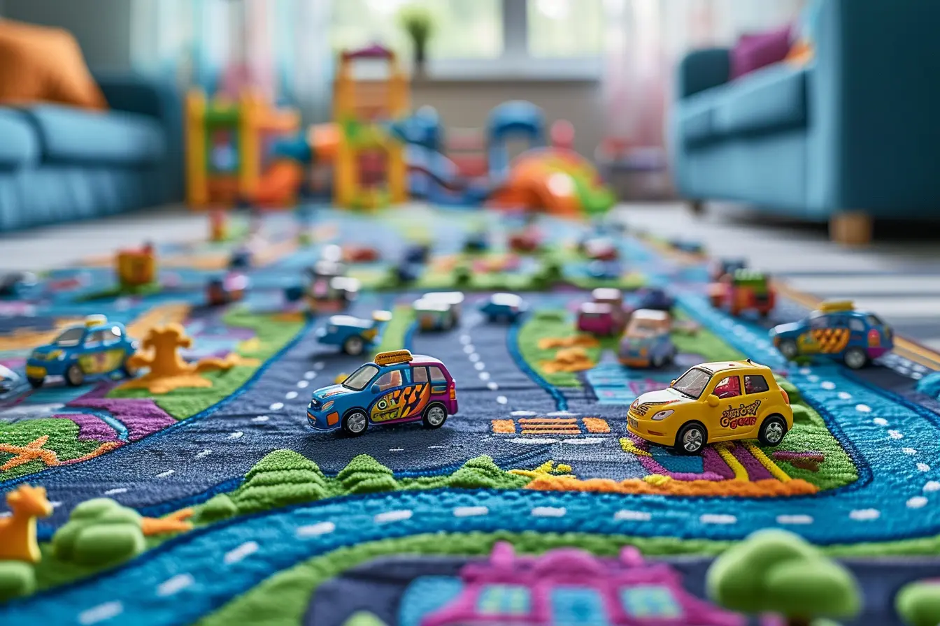 Drive into Fun: Exciting Large Car Play Mats for Your Tiny Motorists!